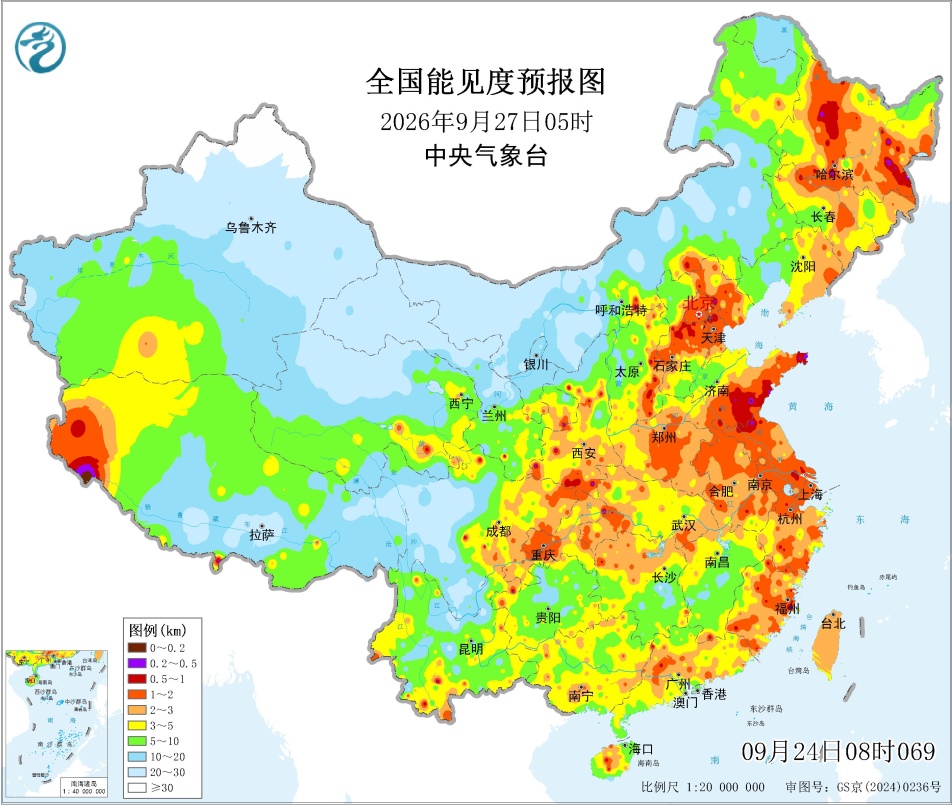 中秋假期华西至黄淮江淮降雨持续青藏高原雨雪较强预报图