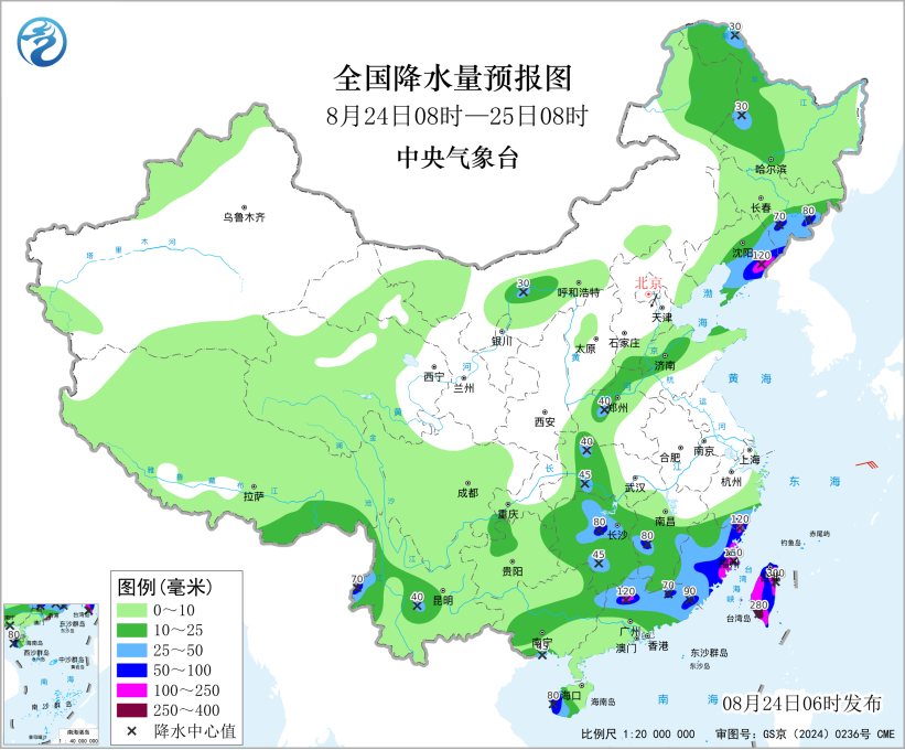 “简拉维”减弱为热带低压台湾福建广东等地雨势较强预报图
