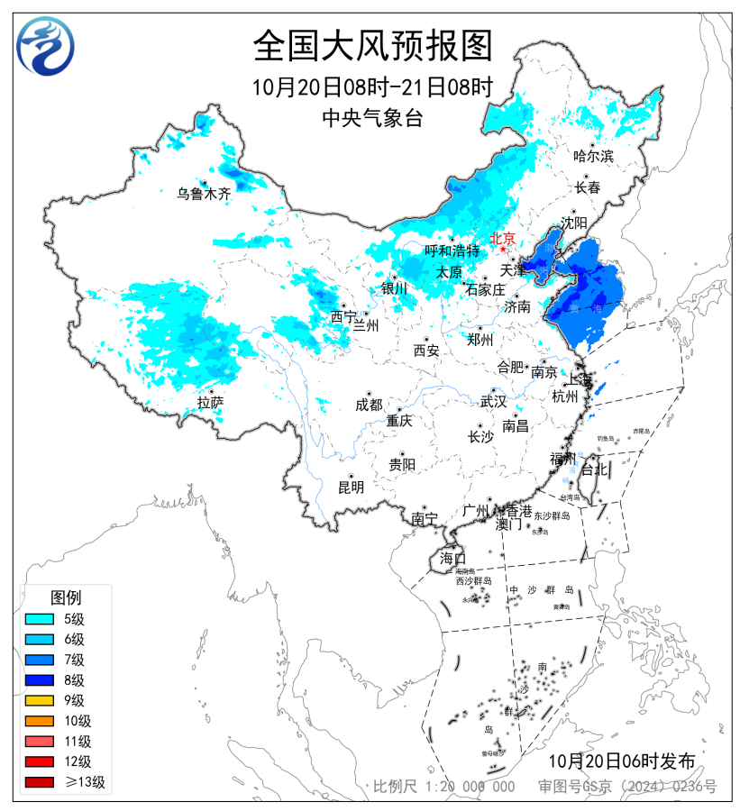 全国大风预报图