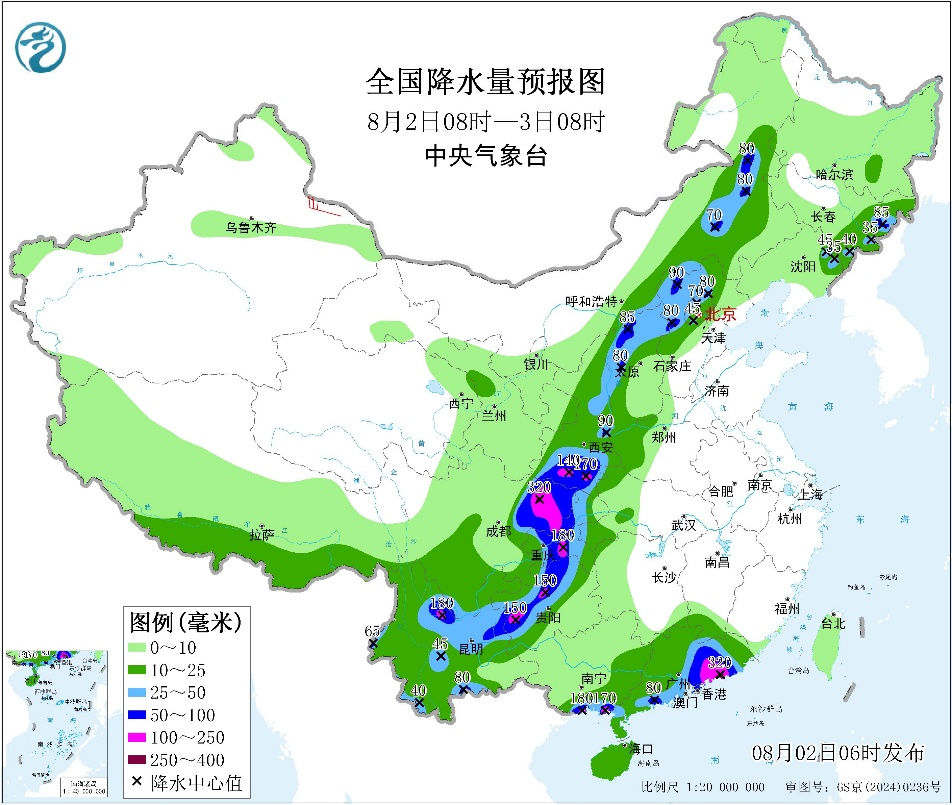 陕西四川重庆广东等地降雨强内蒙古东北华北多对流性预报图