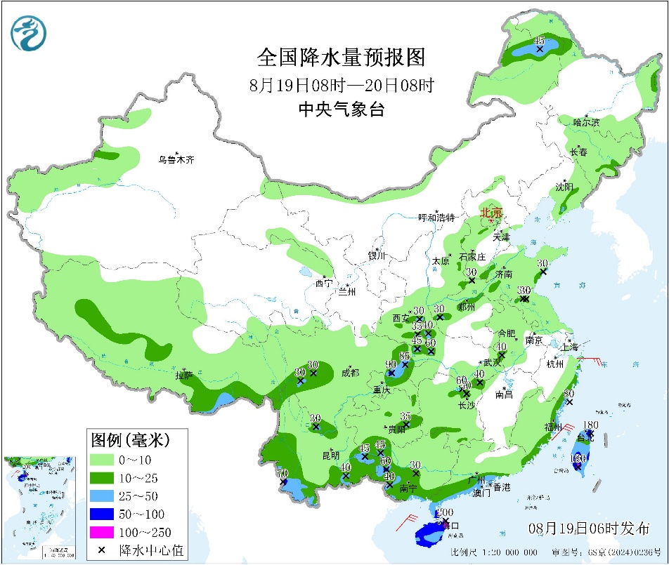 广东广西海南岛等地降雨较强预报图