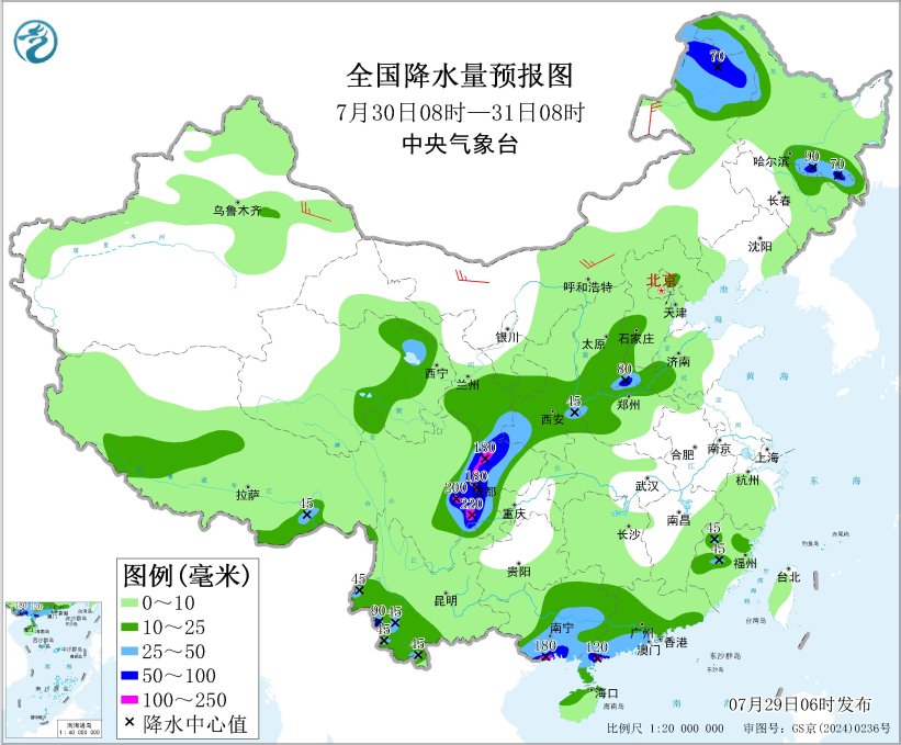 华中华南四川盆地等地有较强降水黑龙江吉林等地多强预报图
