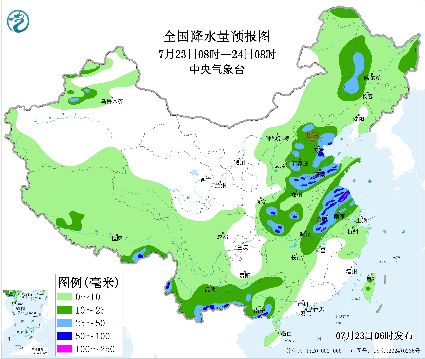 黄淮江淮等地有较强降水和强对流天气西北西南江南等预报图