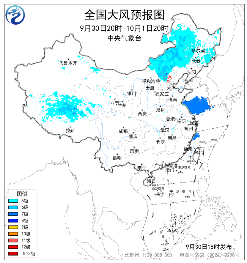 全国大风预报图