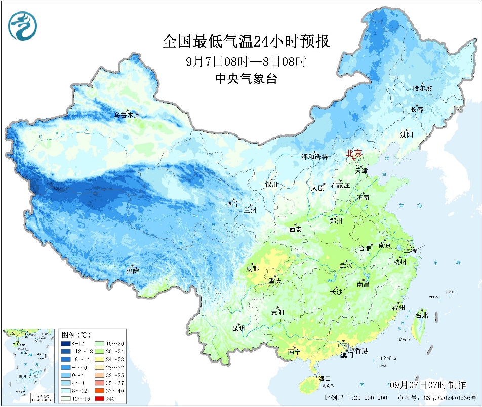 冷空气影响北方大部地区西北地区华北等地有明显降雨预报图