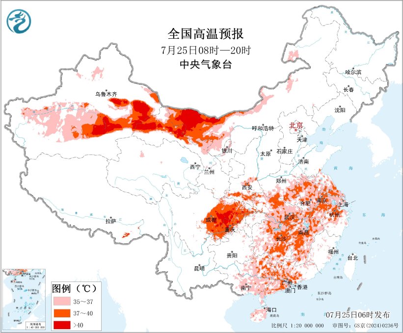 全国高温预报