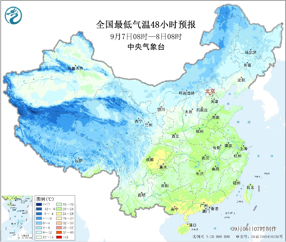 未来三天西北地区华北内蒙古等地有明显降水降温过程预报图