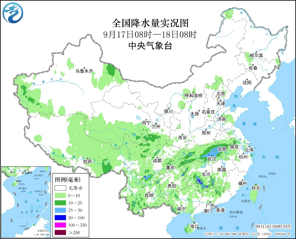 四川东部重庆降雨有所增强内蒙古及东北等地气温将明预报图