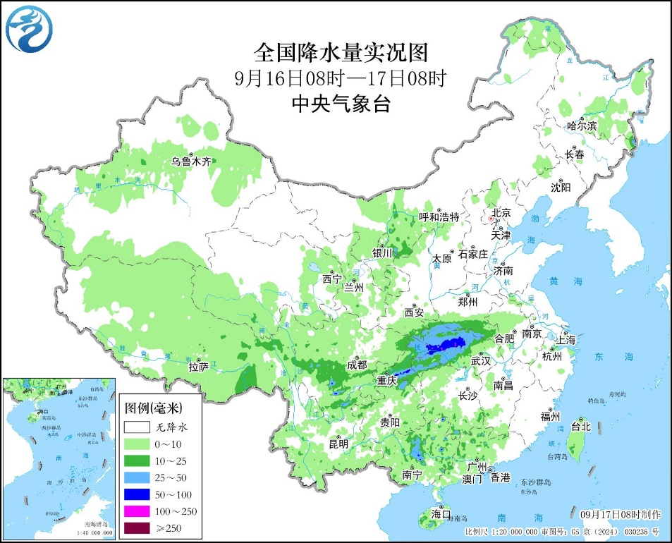 未来十天华西多降雨内蒙古及东北将受冷空气影响预报图