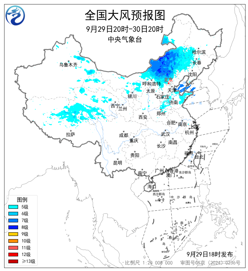全国大风预报图