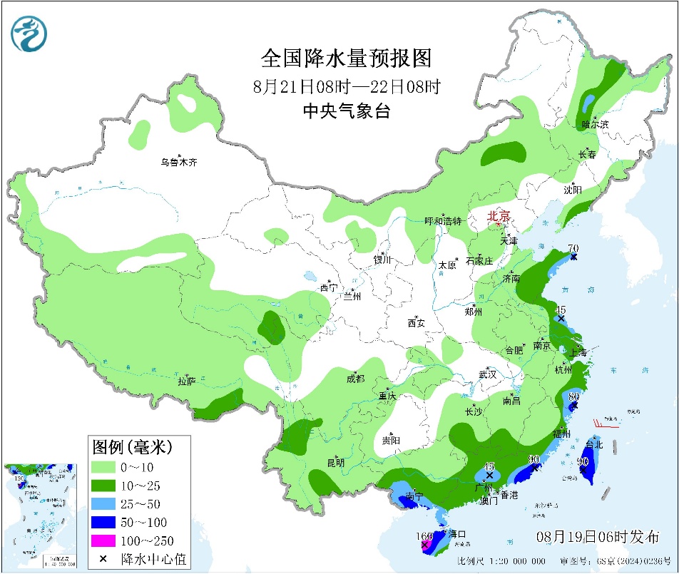 广东广西海南岛等地降雨较强预报图