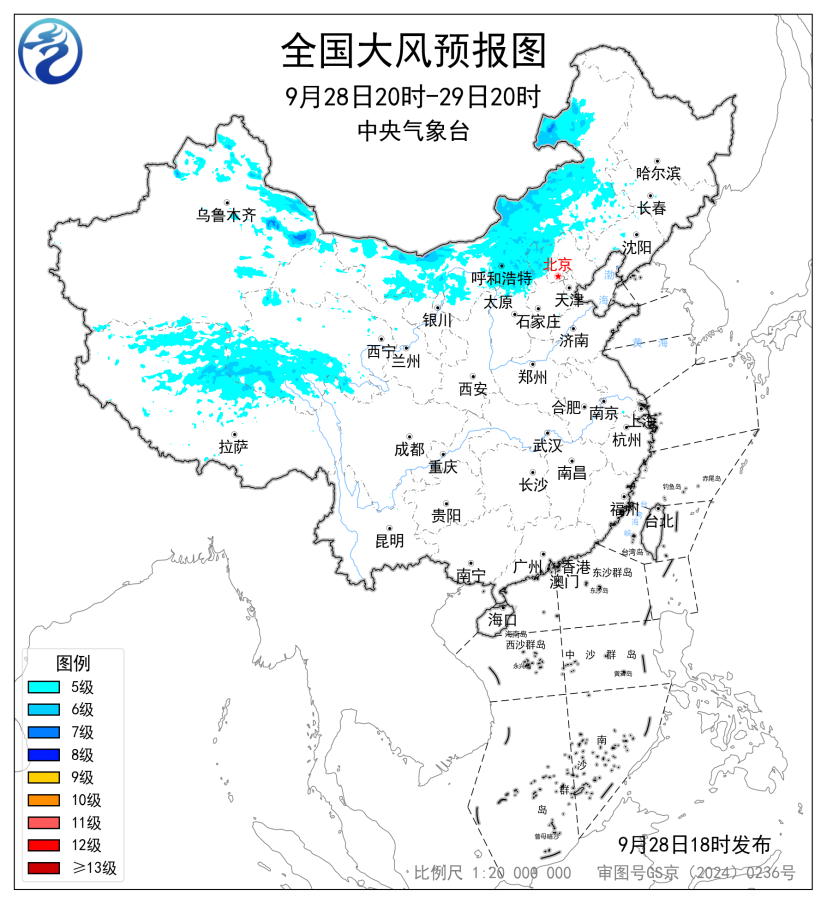 全国大风预报图