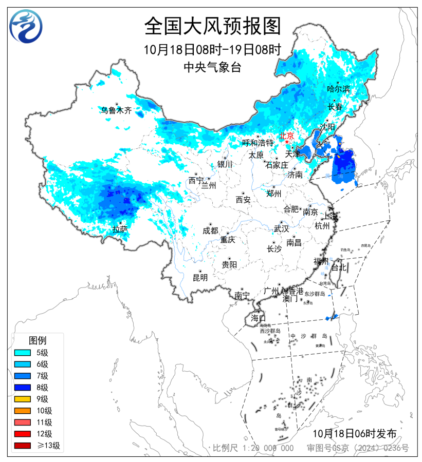 全国大风预报图