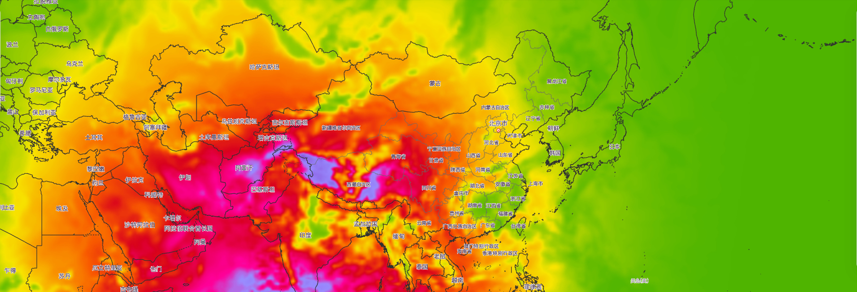 Global surface UV and radiation flux map